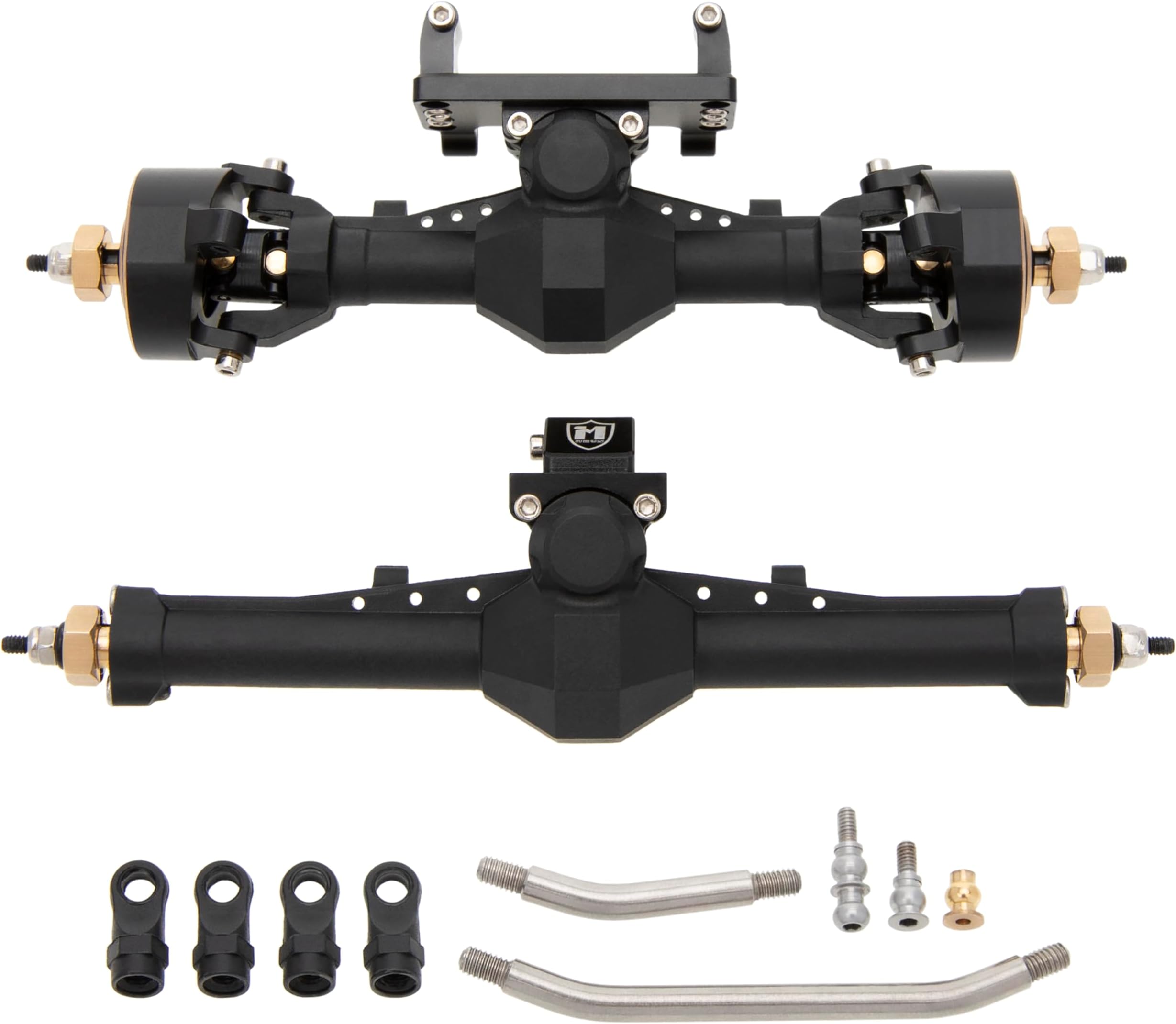Nylon SCX24 Axles with Isokinetic 3-Section CVD for Axial SCX24 C10 JLU Gladiator Bronco Deadbolt 1/24 RC Crawler, +5mm Widened and 52° Max. Steering Angle