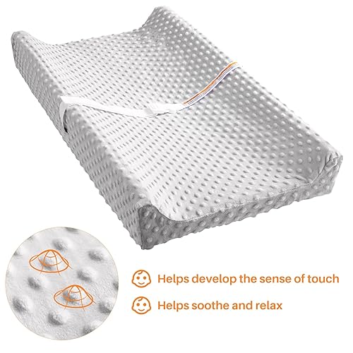 Miniatura 6 de Cambiador de pañales de cuero vegano para bebé, impermeable y lavable, con funda de 32 x 16.6 pulgadas, comodidad para todas las estaciones