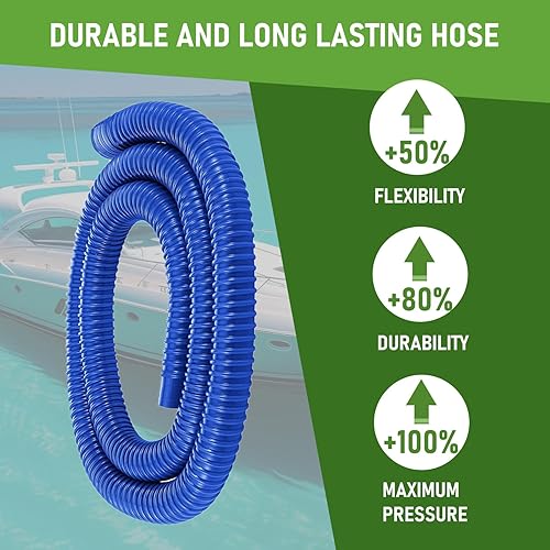 Miniatura 2 de Manguera de bomba de sentina, kit de instalación de bomba de sentina de 1-18 pulgadas de diámetro, manguera de PVC flexible sin torceduras de