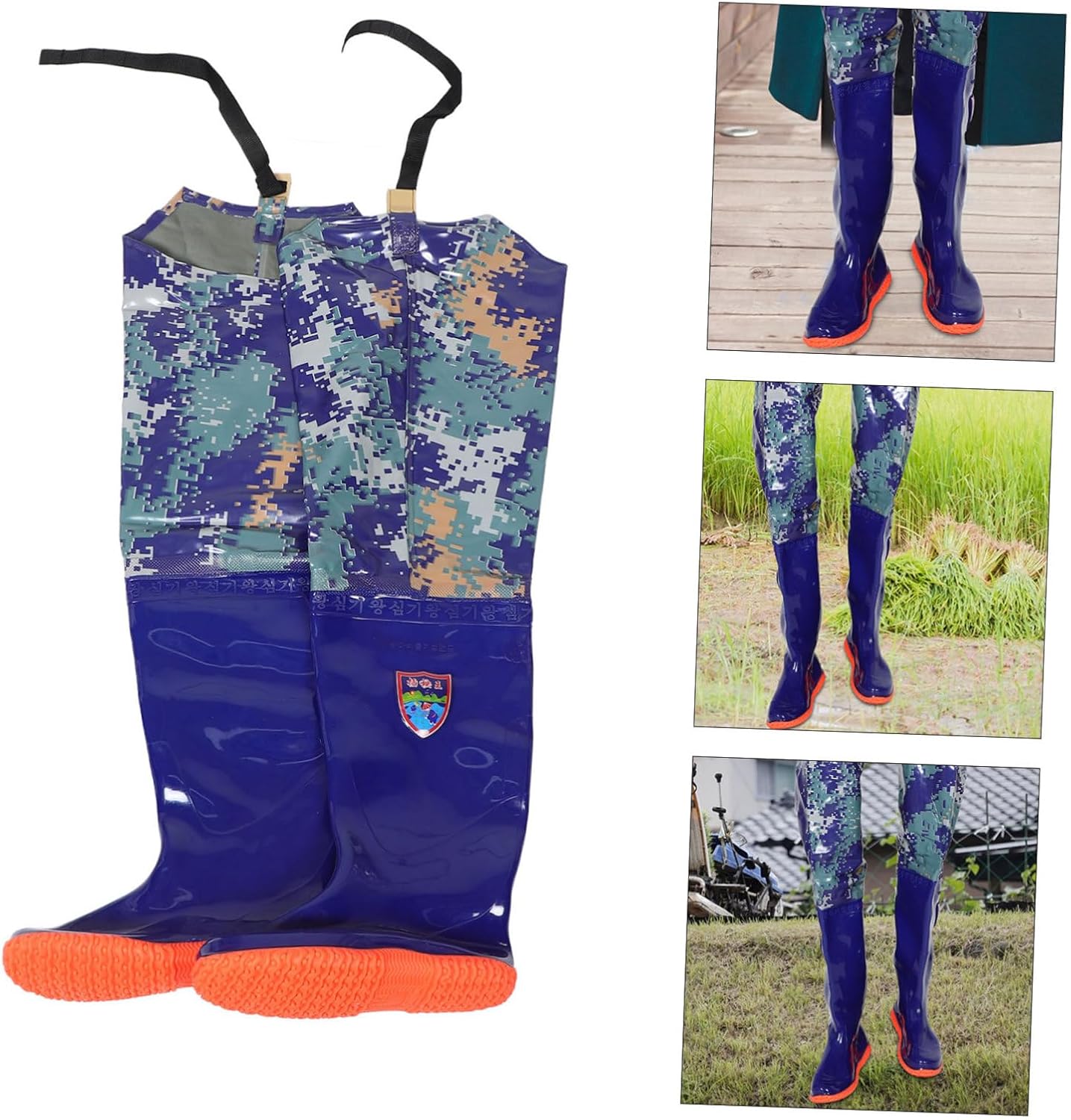 POPETPOP Men Pvc Wading Boots Breathable Hip Waders Boot for Fishing Hunting and Outdoor Activities