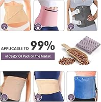 Vista 3 de Almohadilla térmica para microondas para paquete de aceite de ricino, almohadilla térmica 100% natural de linaza para microondas, adecuada