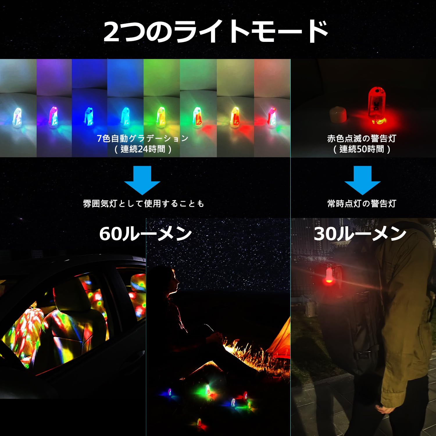 Amazon | DOKEEP 超ミニ LEDライト 【2個入】 超軽量 11g USB充電式 