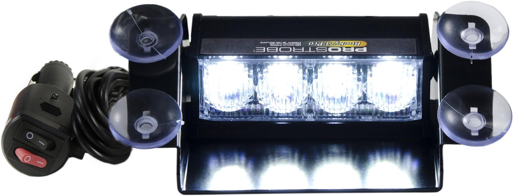 ProStrobe 70755 White Rocky 4 Pro LED Dash Strobe Light