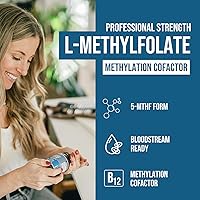 Vista 2 de L Metilfolato 15mg Plus Metil B12 Cofactor – Alta Potencia, Forma Activa 5-MTHF - Apoya el Estado de Ánimo, la Metilación, la Cognición – Formas