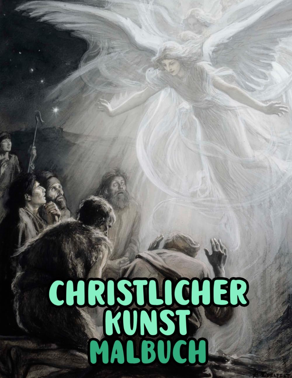 Christlicher Kunst Malbuch: Malvorlagen Mit Echten Religiösen Gemälden Geschichten Heiligen Bibel Jesus Christus Maria Porträts Katholische Engel ... Seiten Für Spaß Entspannung Stressabbau