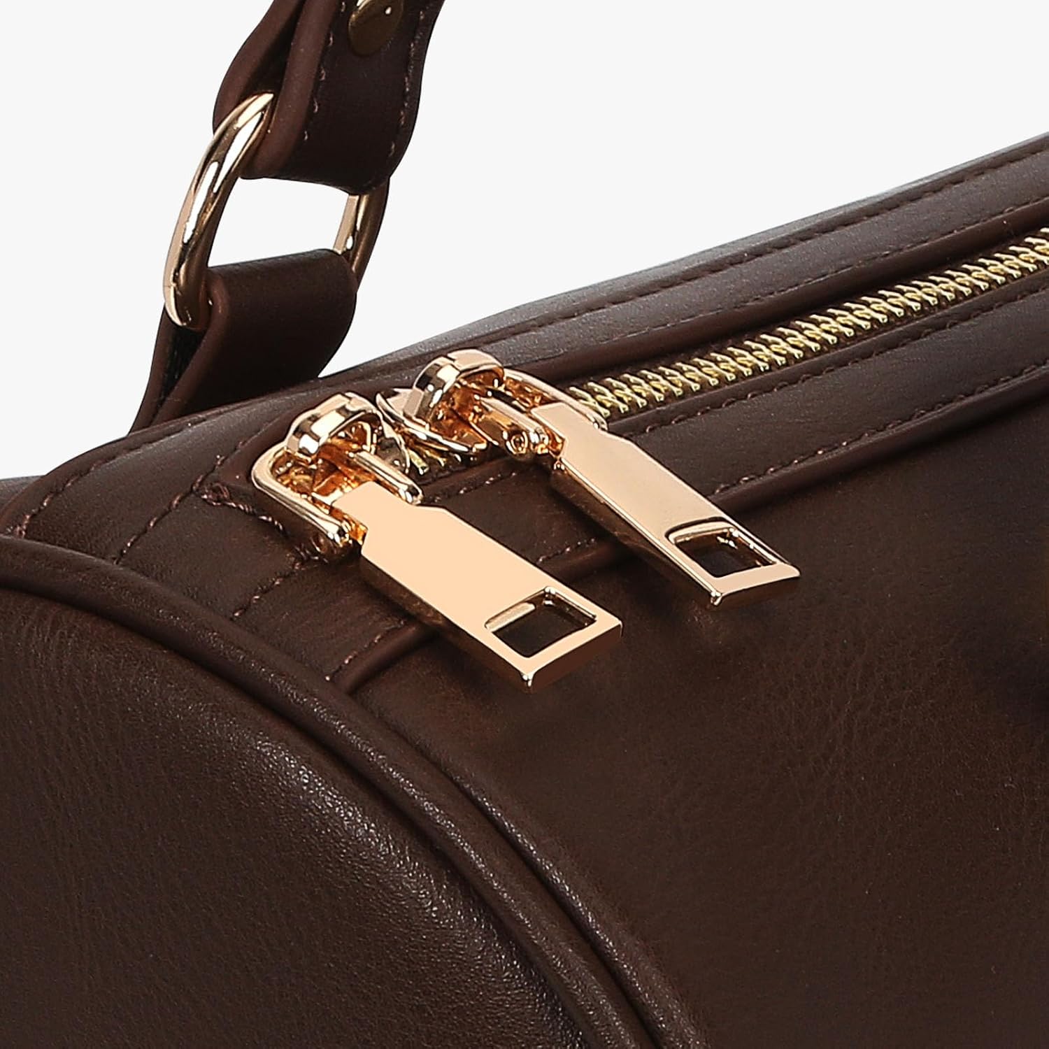 Kisslock Barrel Bag Designer Shoulder Bag for Women,Pu Leather Boston Handbag Retro Y2k Bags Tote Purses - Image 4