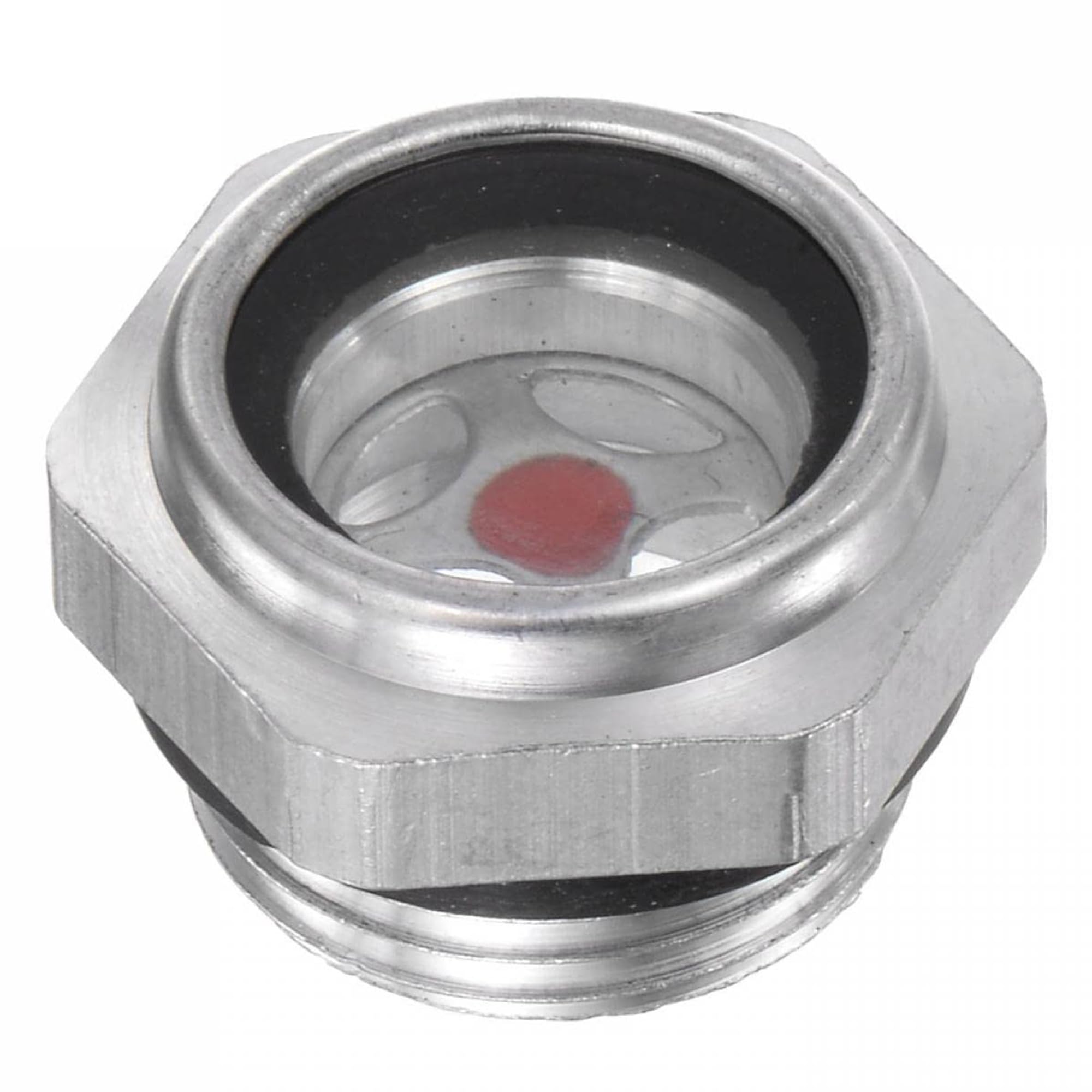 TA-VIGOR 1Pcs Air Compressor Oil Level Gauge Sight Glass, M20 x 1.5mm Male Threaded Aluminum Hex Head Oil Liquid Indicator Sight Window Fittings for Air Compressor, Pump, Tank Sight Plug Window