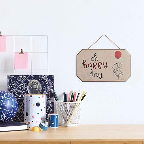 Vista 19 de Disney Mickey Mouse Do the Impossible - Decoración colgante de pared de madera - Divertido letrero de Mickey Mouse con cita de Walt Disney rojo/negro