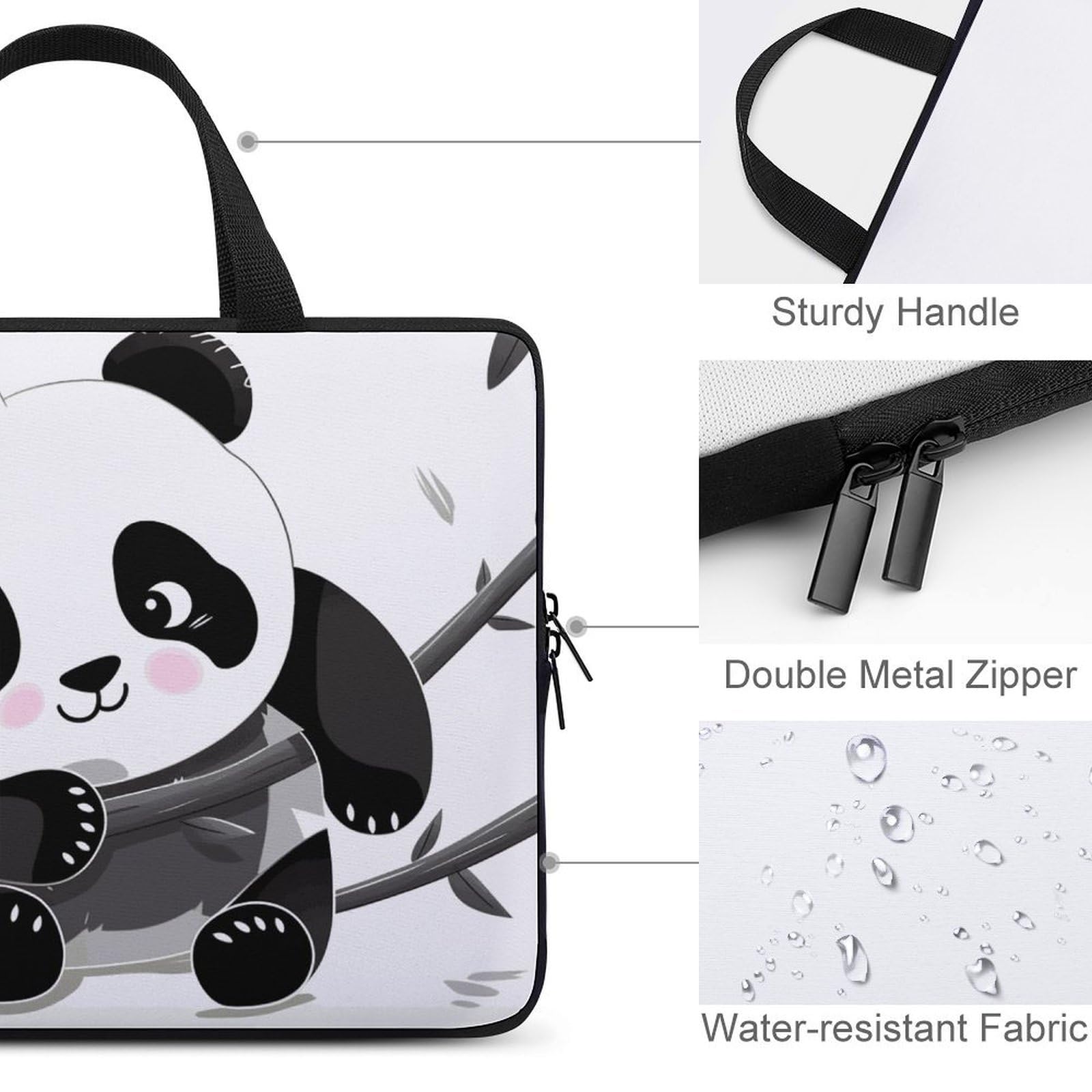 Custodia protettiva per computer portatile da 17", ultra sottile, leggera e impermeabile, in neoprene resistente, con cinghia da polso