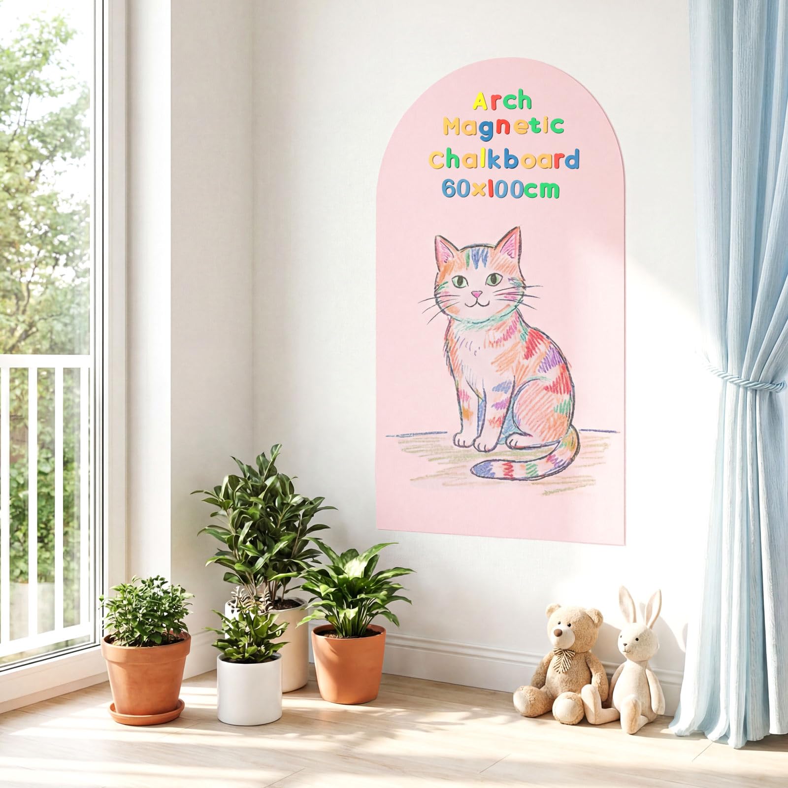 Yowikuw Magnetic Arch Wall Decal 60x100cm, Magnetic Wall Sticker