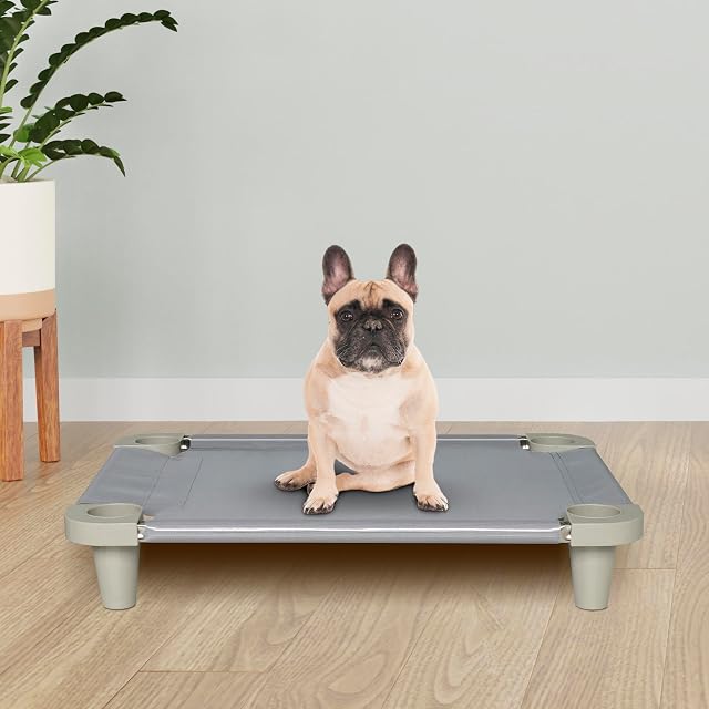 Foto 2 de 5 de Acrimet Cama elevada refrescante para perros pequeños, tela de malla lavable y transpirable