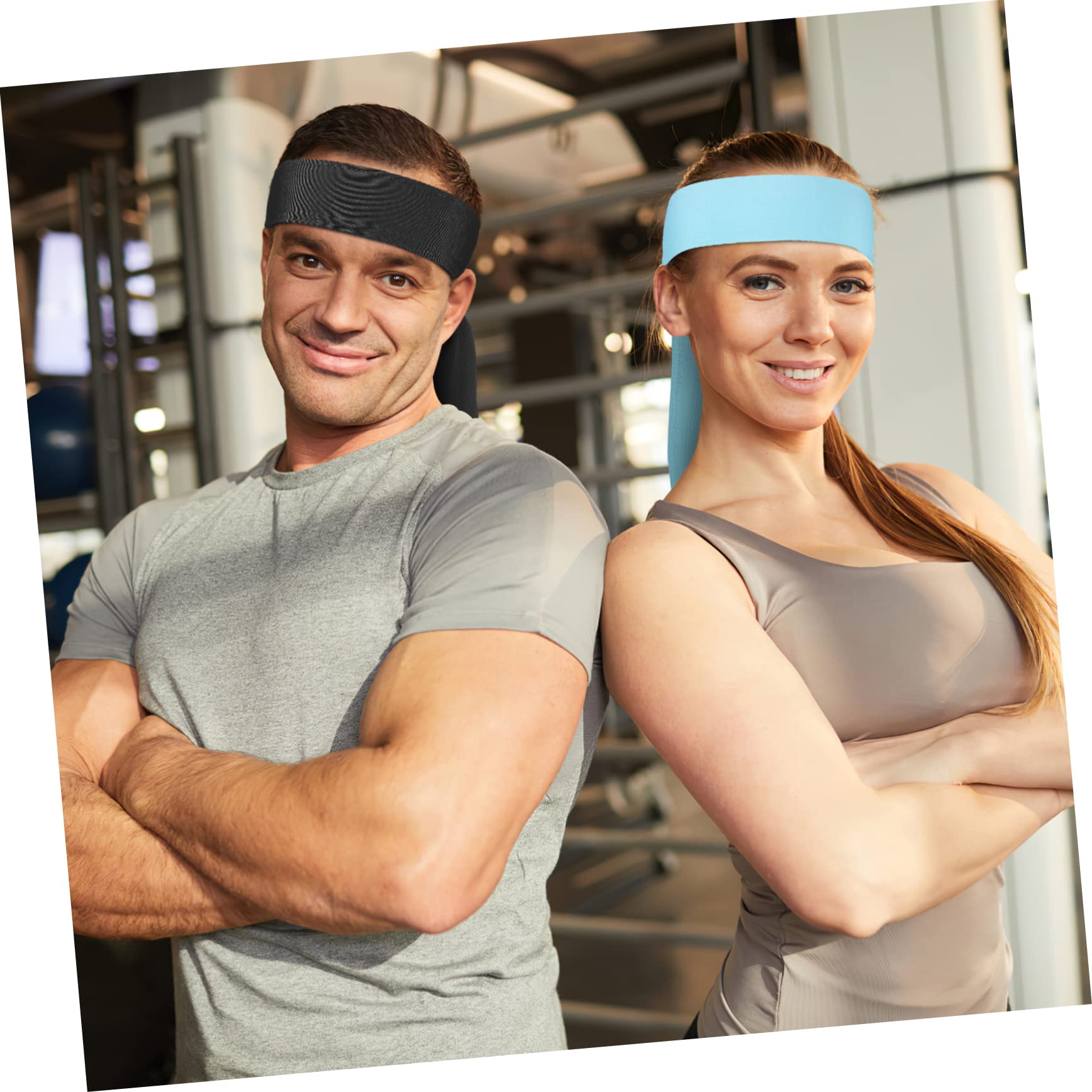 GALPADA Bandeaux de Sport à Nouer pour Hommes et Femmes, Lot de 15 Pièces, Tissu Extensible, Anti-Transpiration, Ajustables, Accessoires pour Course, Fitness et Entraînement