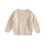 Baby Girl Boy Knit Sweater Blouse Pullover Sweatshirt Warm Crewneck Long Sleeve Tops for Infant Toddler