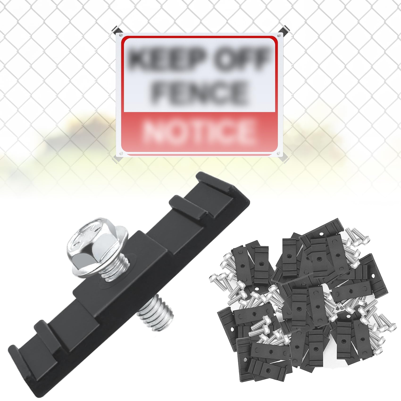 Metal Bracket IRENPORU 24 Pcs Chain Link Fence Sign Mount Fastener Bracket  Clip Chain Link Fence Sign Bracket For Standard Chain Link Fence Sign  Mounting Support Rack Banner Display Sign Mount Outdoor