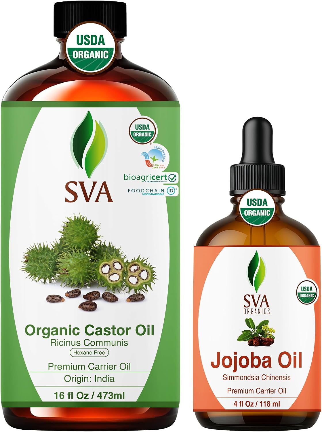 SVA Castor Jojoba Duo, Large Size, Huge Oil Bottle