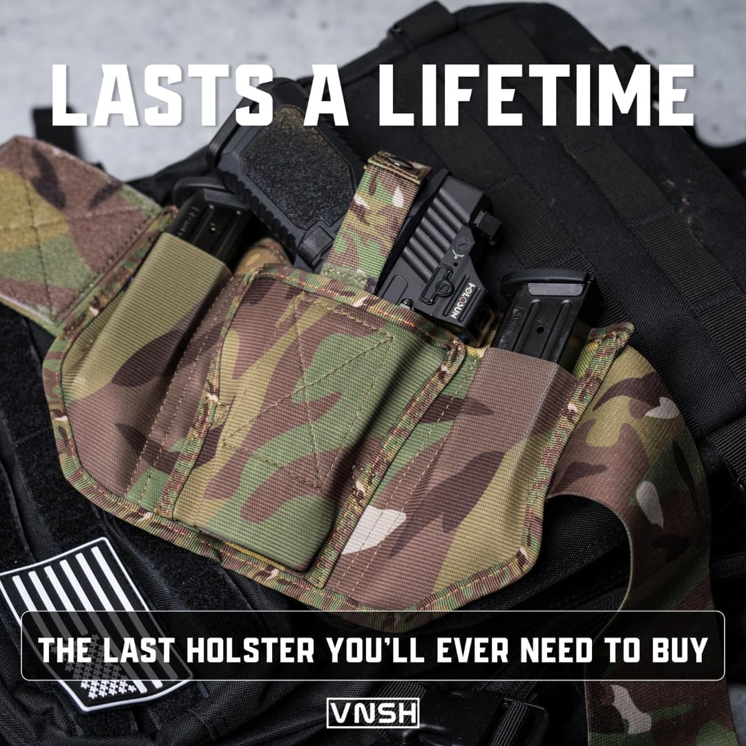 VNSH Belly Band Holster – Comfortable, Secure & Discreet | Concealed Carry Fit for 99% of Handguns with Built-in Mag Pouches
