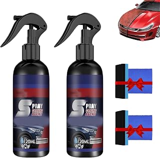 Car Spray, Nano Car Scratch Repair Spray, 3 in 1 High Protection Quick Car Coating Spray Fast-Acting, Multi-Functional Coating Renewal Agent, Waterless Cleaner (2)