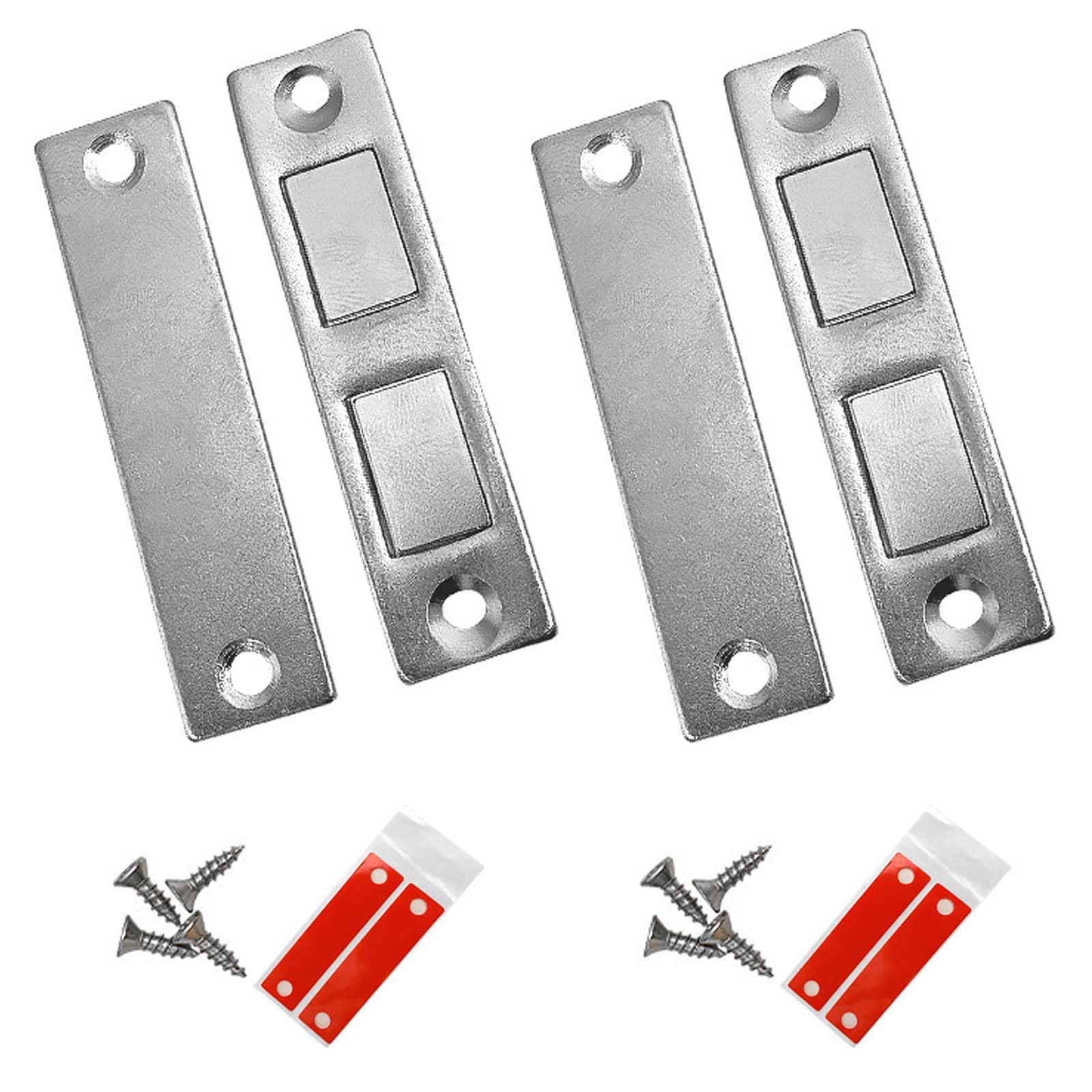 2 magnesy na drzwi, samoprzylepne, magnetyczne zamknięcie do szafy, mocne zatrzaski do drzwi, podwójne magnesy do szuflad, szafy na ubrania, zamknięcie magnetyczne do mebli, drzwi szafy