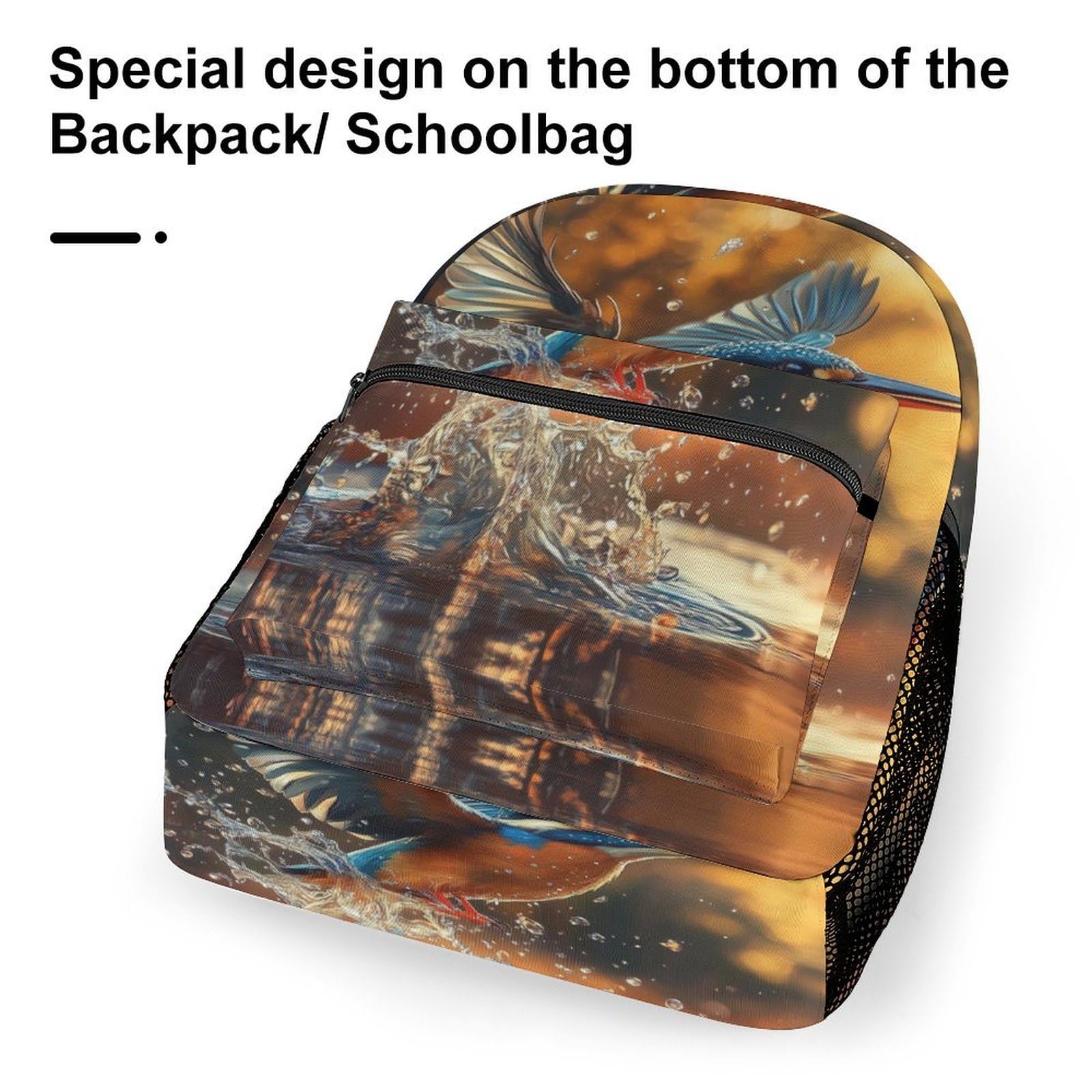 Materialbewährt Kunst-Elefant Schulrucksack Tier - Hochwertiges Polyester Mit PVC-freier Beschichtung