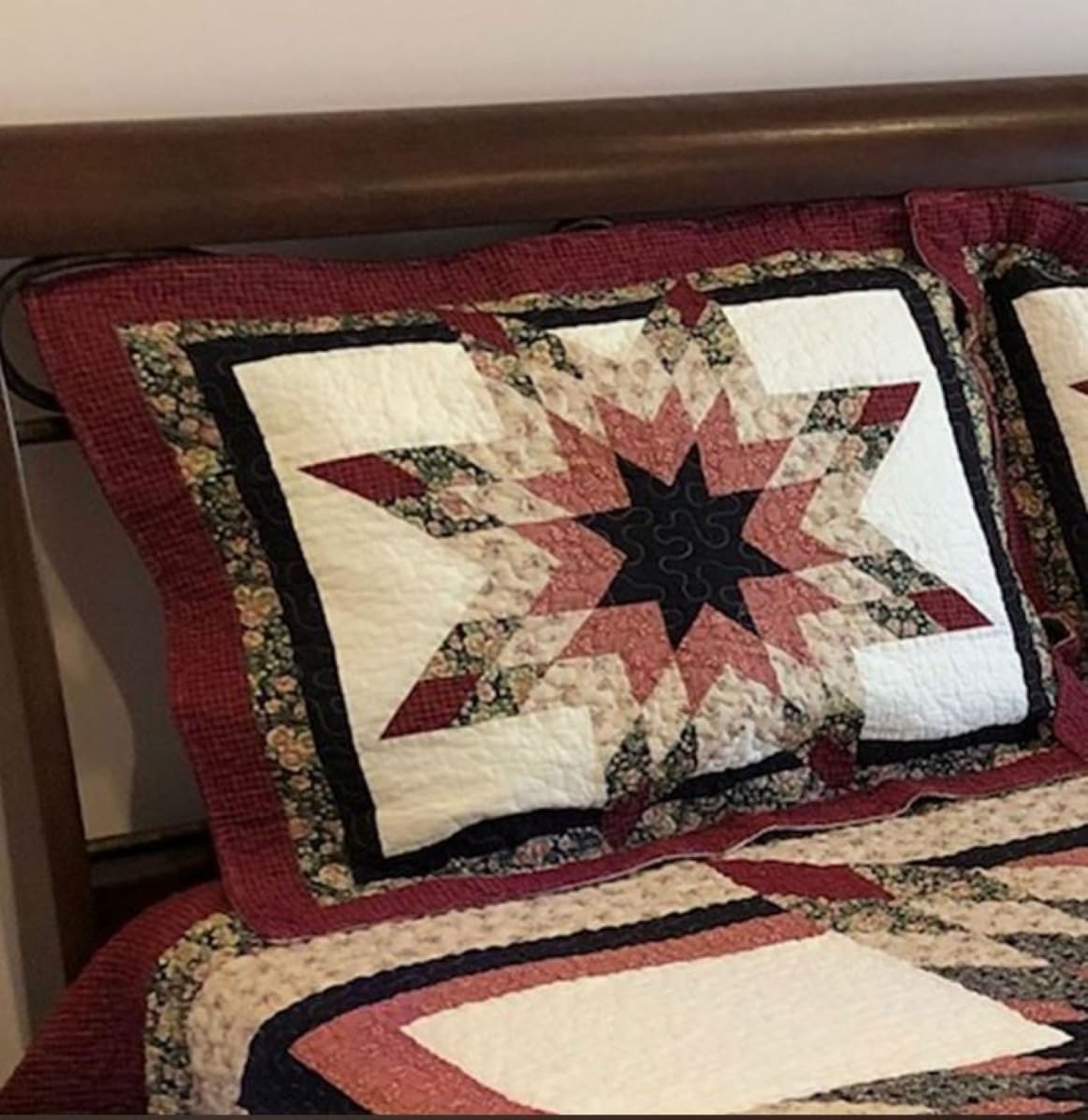 Elegant Decor Phoenix Star Cotton Farmhouse Patchwork Quilt Collection (Standard Sham 20W x 26