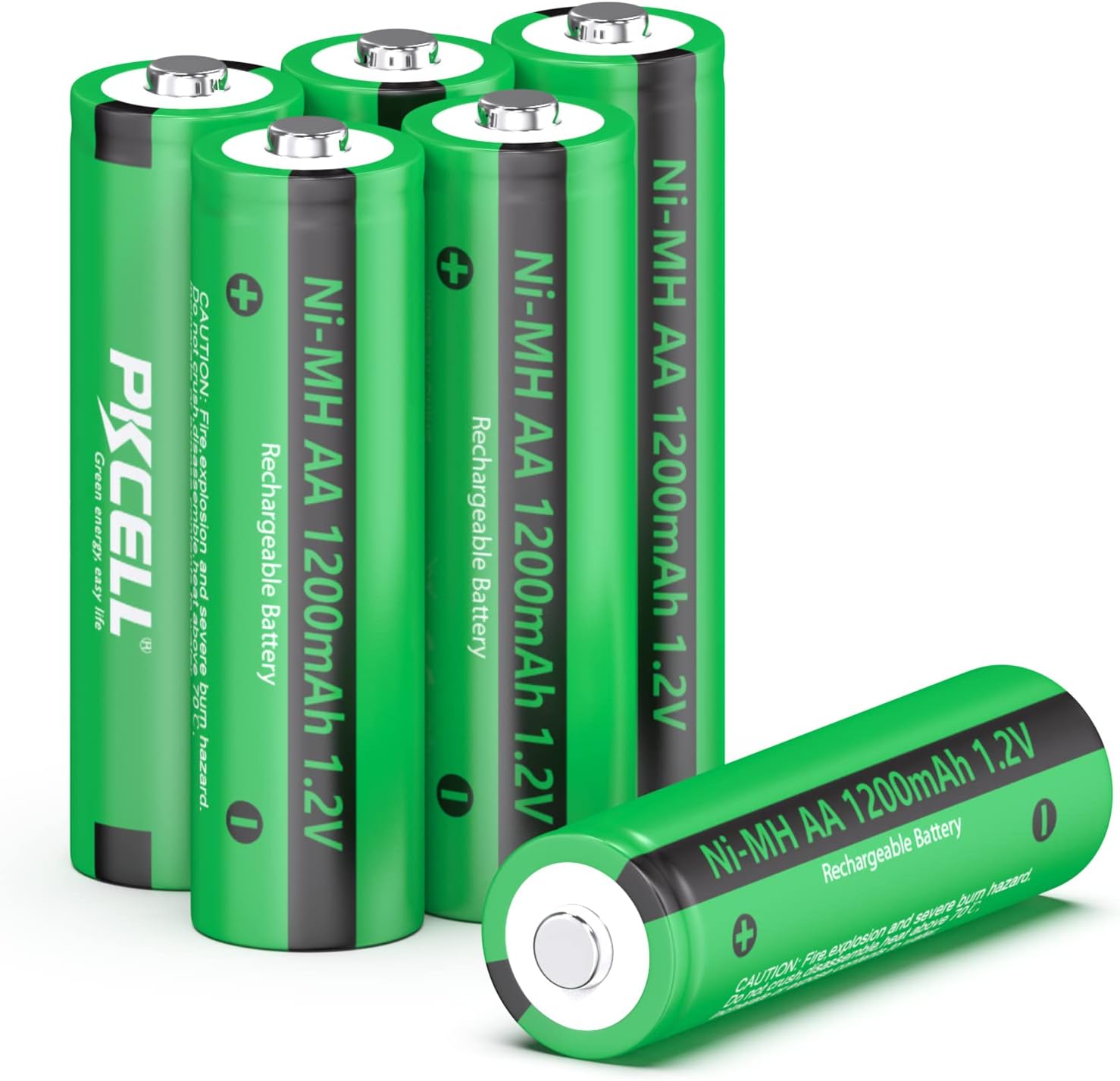 PKCELL Rechargeable AA Batteries,6Counts NiMH Double A 1200mAh 1.2V Battery Amazon.ca