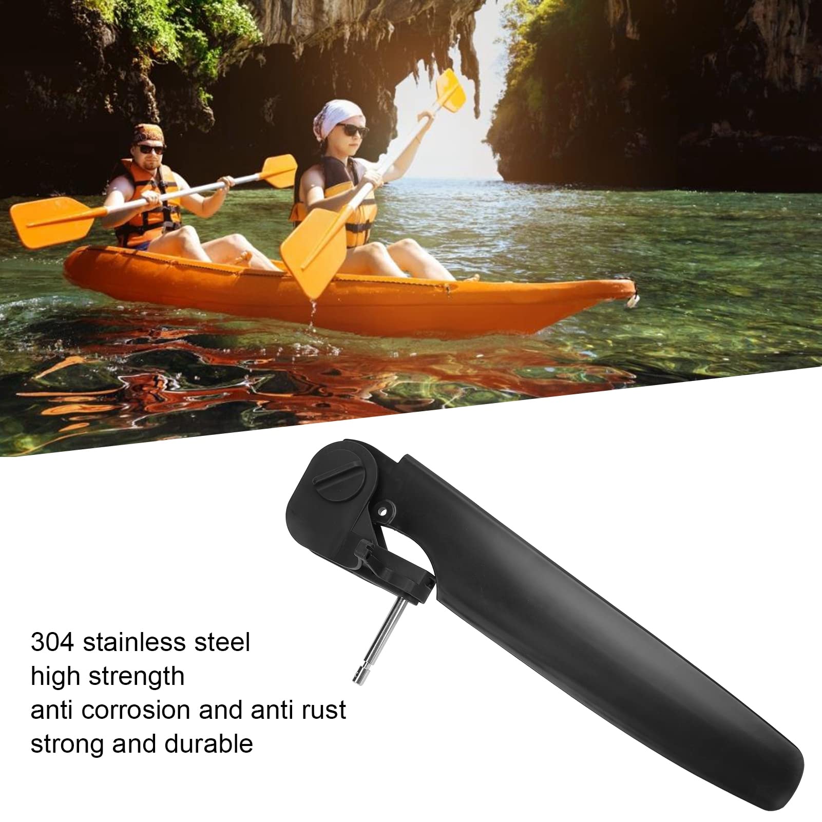 Kit timone per kayak, sistema di controllo della direzione del timone per canoa, kayak, sistema di sterzo, sistema di sterzo per kayak, barche da pesca, moto d'acqua