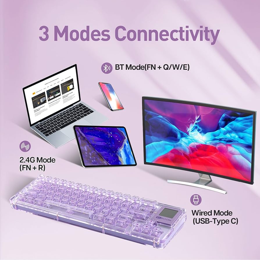 KiiBoom Phantom 64 60% Gasket Mechanical Keyboard with 1.54