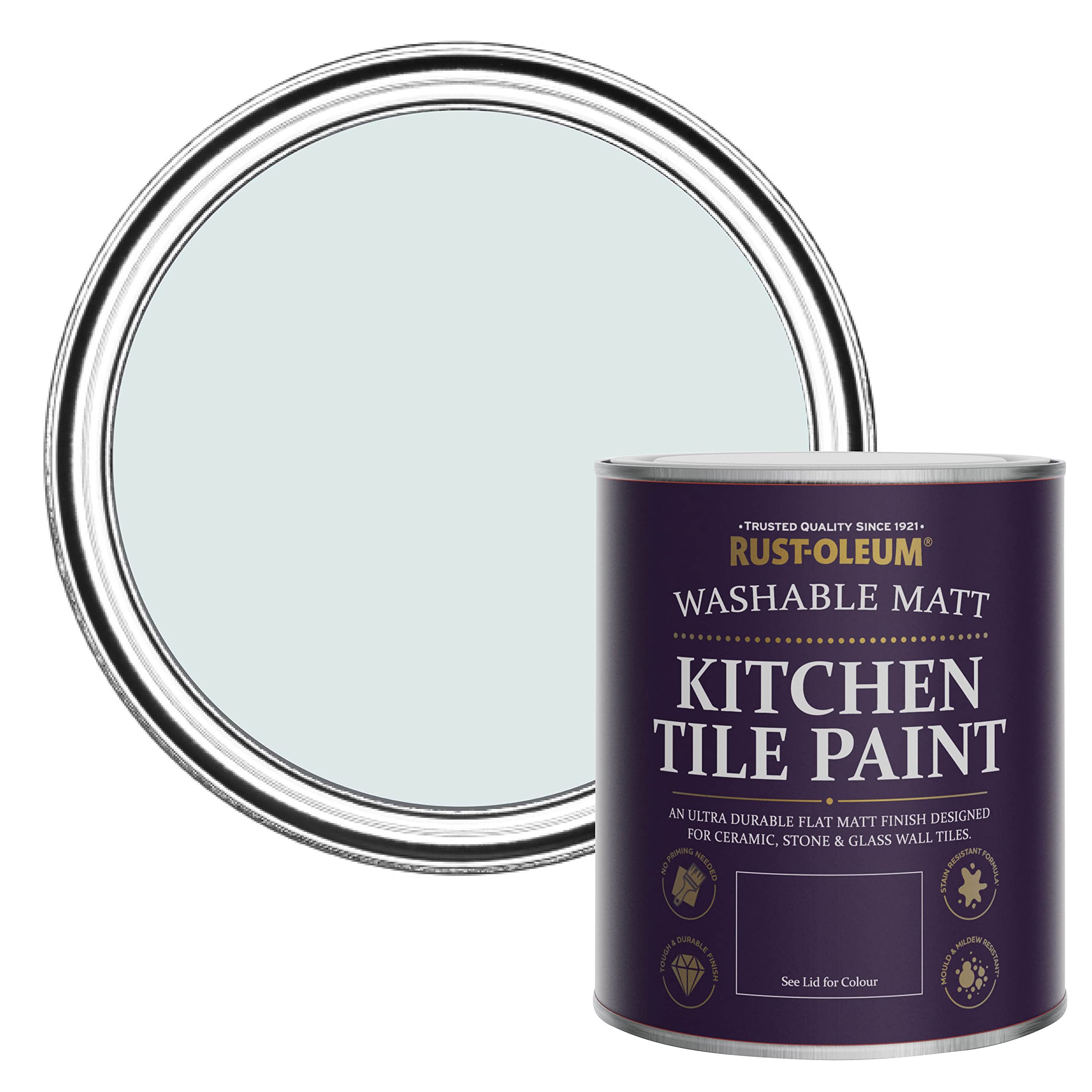 Rust-Oleum Blue water resistant Kitchen Tile Paint in Matt Finish - Marcella 750ml