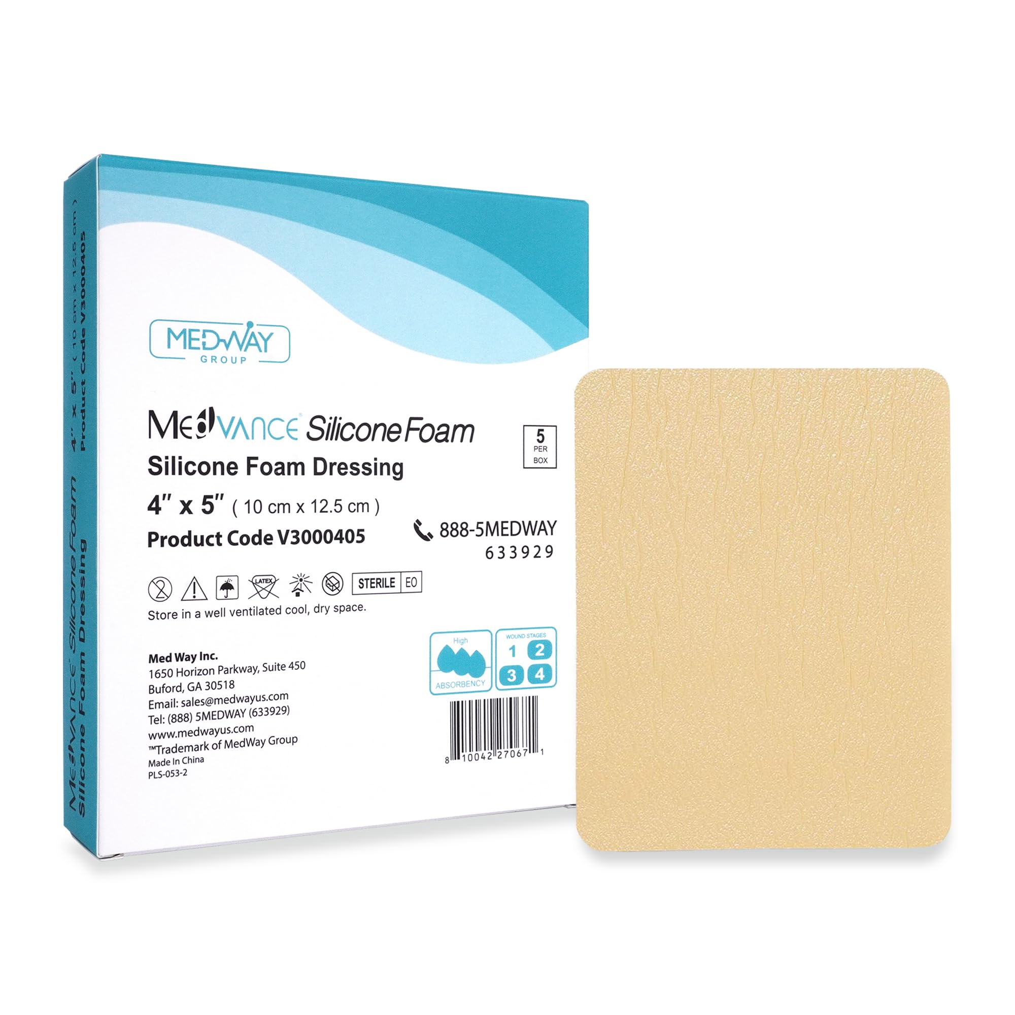 MedVance Ultra Absorbent Silicone Foam Dressing, Waterproof Silicone Adhesive Foam Dressing, Wound Care & Dressings for Pressure Sores, Ulcers & Burns - 4