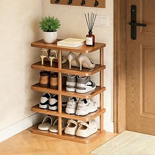 HASTHIP® Free Standing Shoe Storage Shelf, Vertical Shoe Rack, Multi-Functional Storage Shelf for Entryway, Living Room, B... Price In India