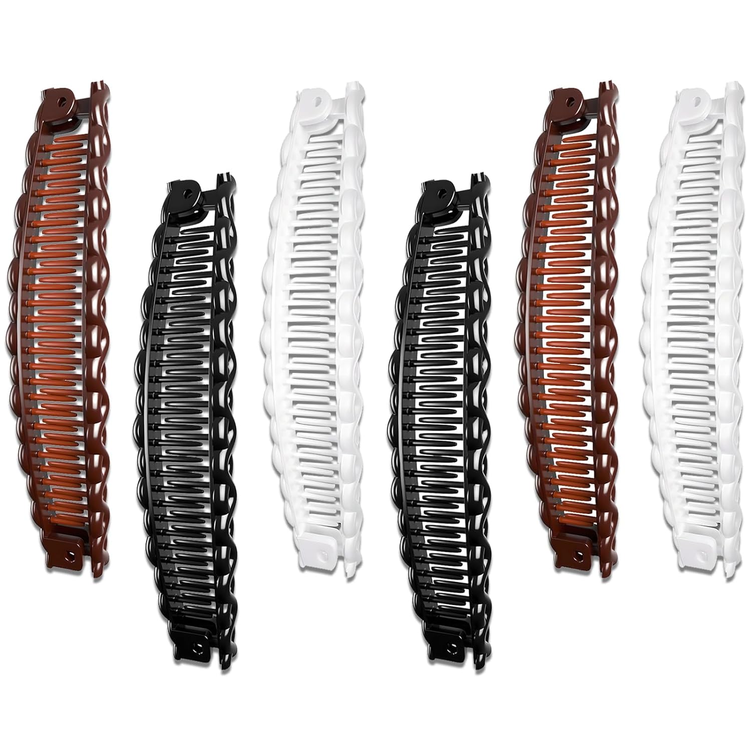 Amazon.com : Banana Hair Clip Set - 6-Pack Hair Clincher Combs for ...