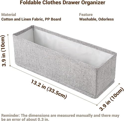 Vista 2 de MURRI&MURRDI Mini organizador plegable para cajones de ropa, 6 piezas, organizador de cajones de tela estrecho para guardería, pequeños contenedores