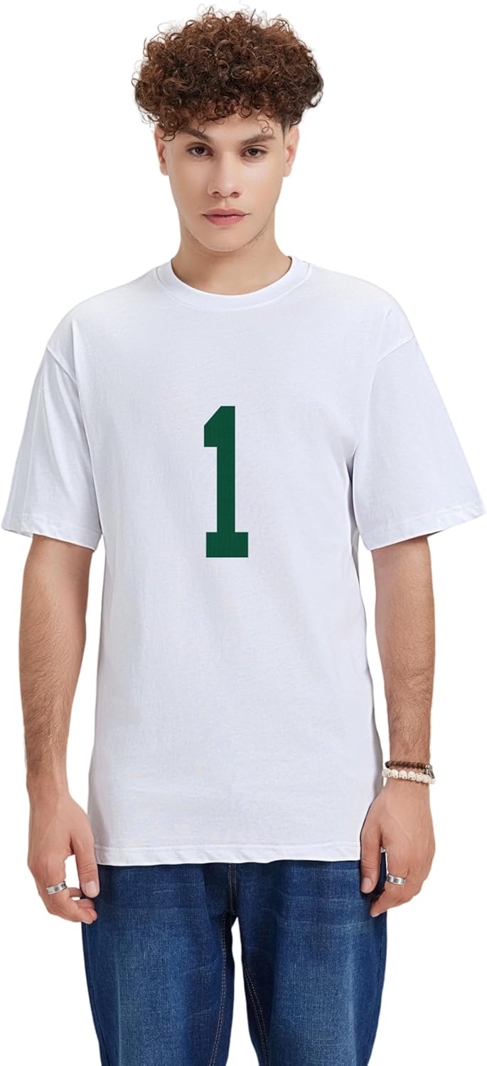 Custom Football T-Shirt No Brand/Logos 100% Cotton for Mens/Womens/Kid
