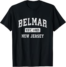 Belmar New Jersey NJ Vintage Established Sports Design T-Shirt