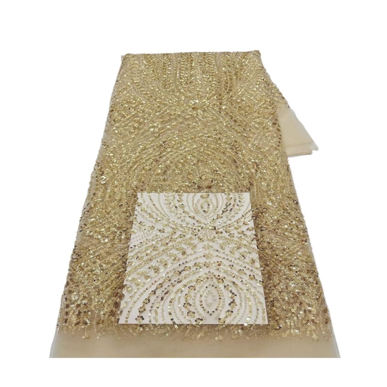 Tela de encaje cortada a medida Malla lentejuelas con cuentas 5Yds | Tela de encaje, tela pesada con cuentas, tela de encaje for coser vestidos de novia(Yellow)