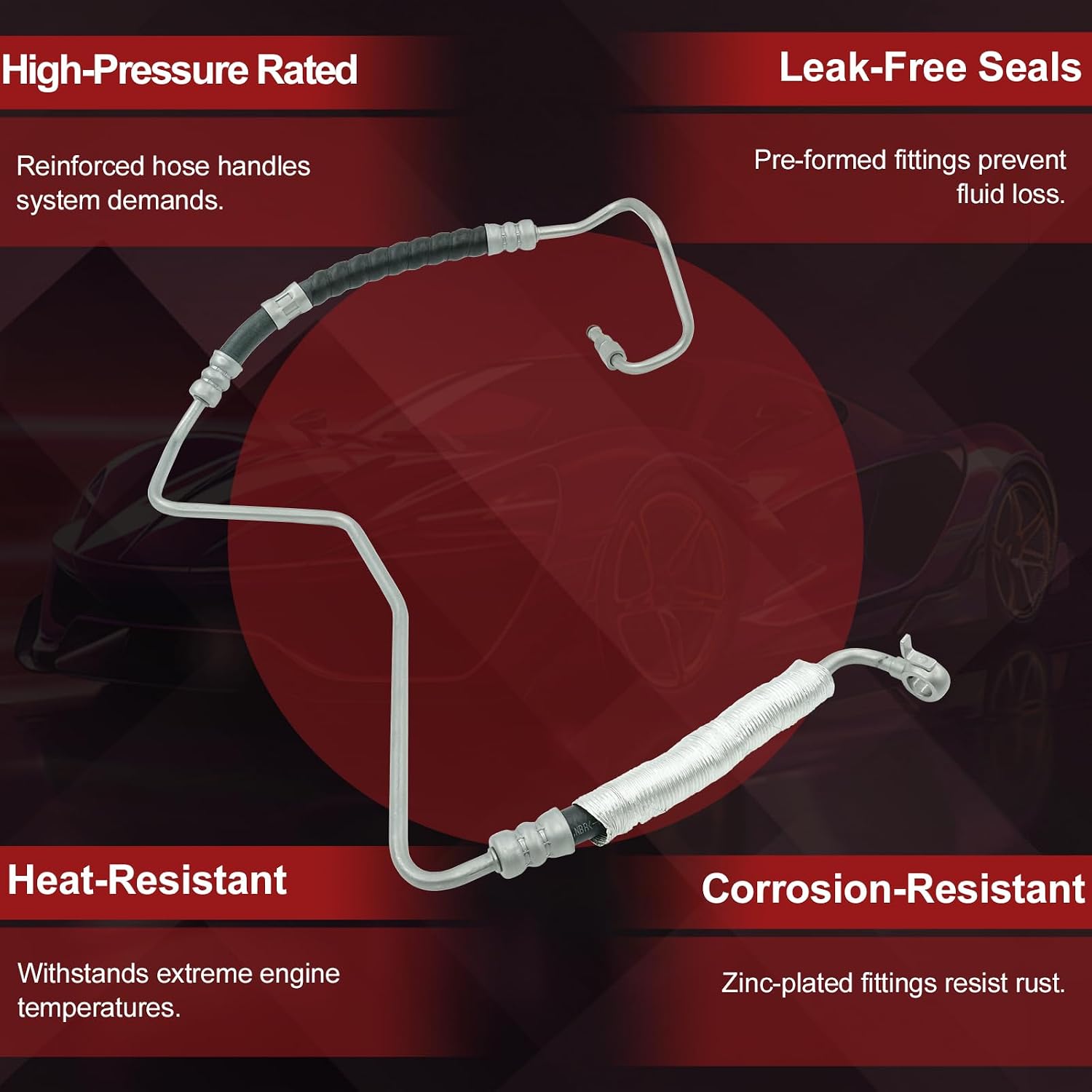Power Steering Pressure Hose Line Assembly compatible with Lexus RX330 2004-2005 Toyota Highlander 2004-2007 V6 3.3L Replaces OE 3402350 4441048141