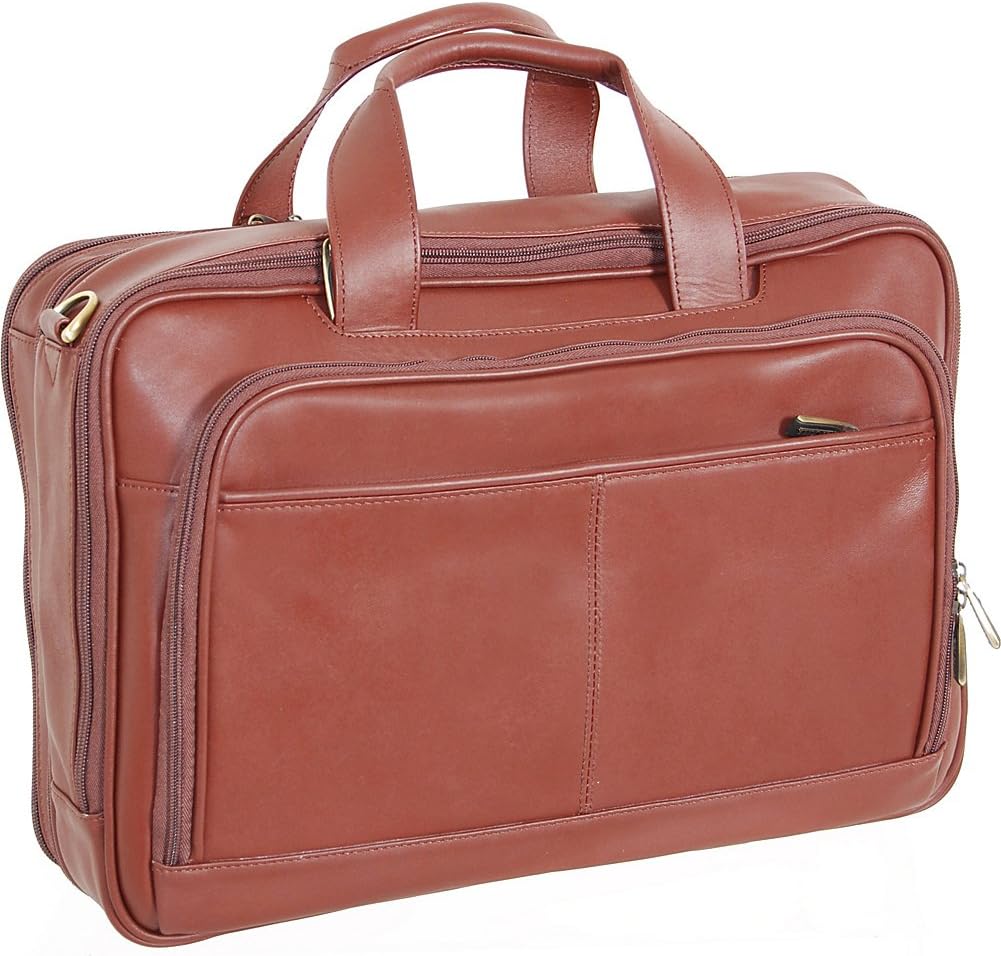Business Leather Laptop Briefcase Color: Brown