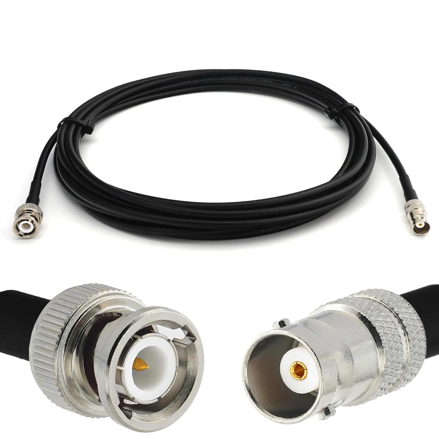 8m BNC Male to BNC Female RG58 Coaxial Cable — BNC Extension Cable 26.2ft 50 Ohm