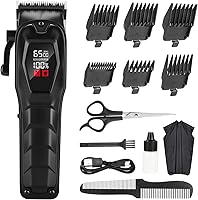 Vista 9 de Cortapelos para hombres, recortadora de pelo profesional, potente recortadora de barba, herramienta de aseo para cortar el cabello