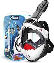 Snorkel Mask for Kids, 180° HD Anti-fog and Anti-Leakage, Full Face Mask for Kids, Diving Mask, Diving Mask, Set for Kids 4-12 Years