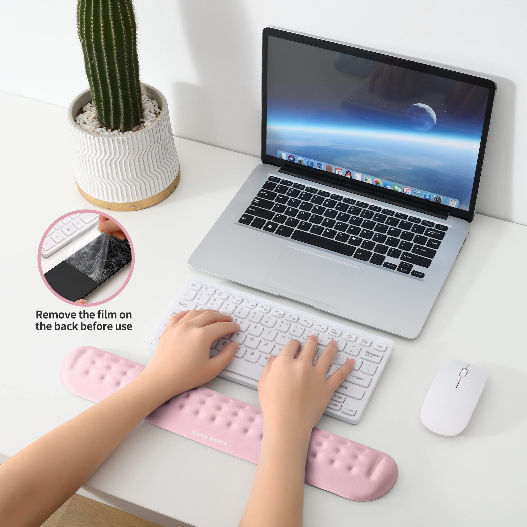 AJIJAR Tastiera E Ouse Da Gioco Con Cavo Rosa, Tastiera Da Gioco Retroilluinata A LED A 3 - Foto 8