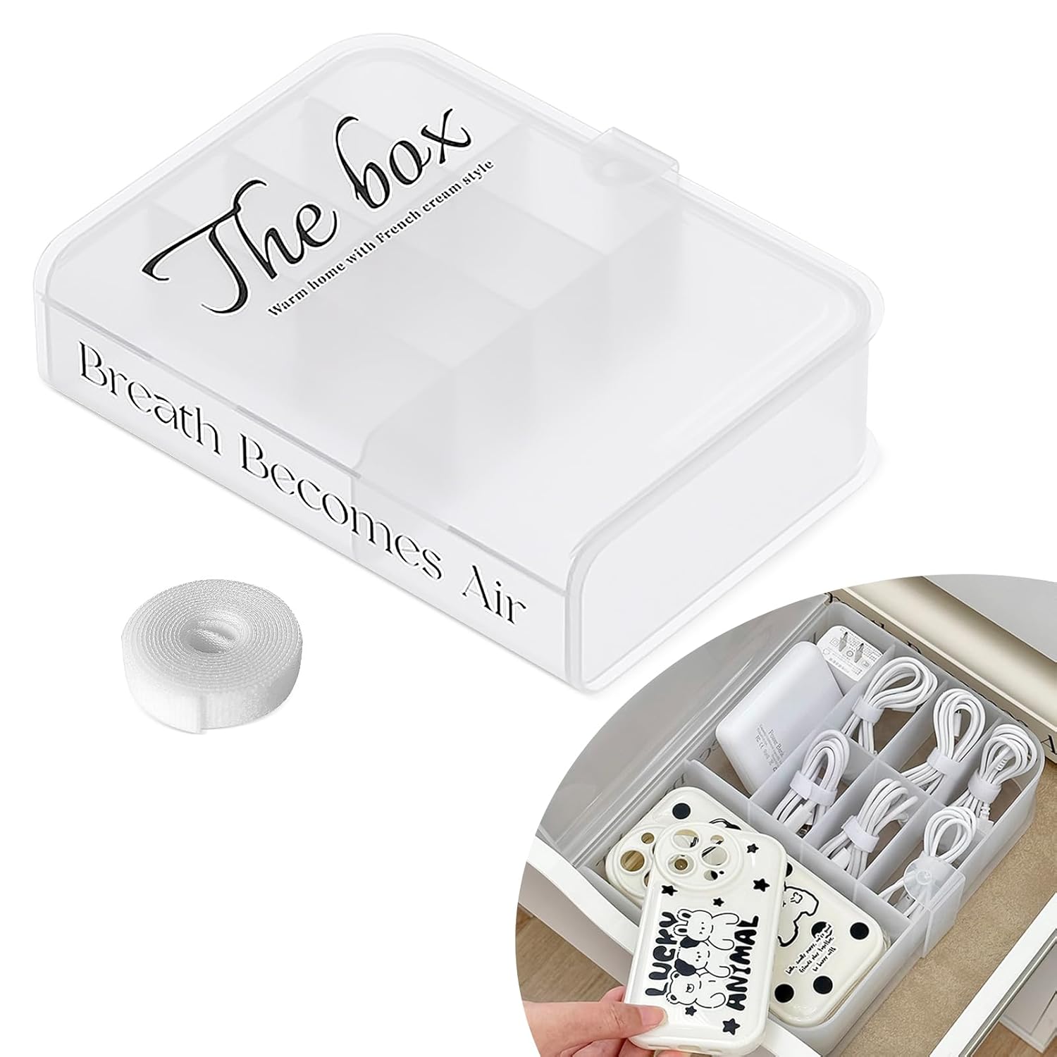 Kabel-Organizer Mit 19 Fächern Für Wandmontage - Kabelsalat Adé!