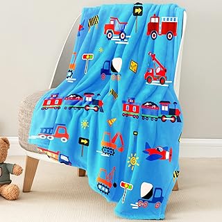 Kids Throw Blanket Construction Blanket for Boys, 50x60...