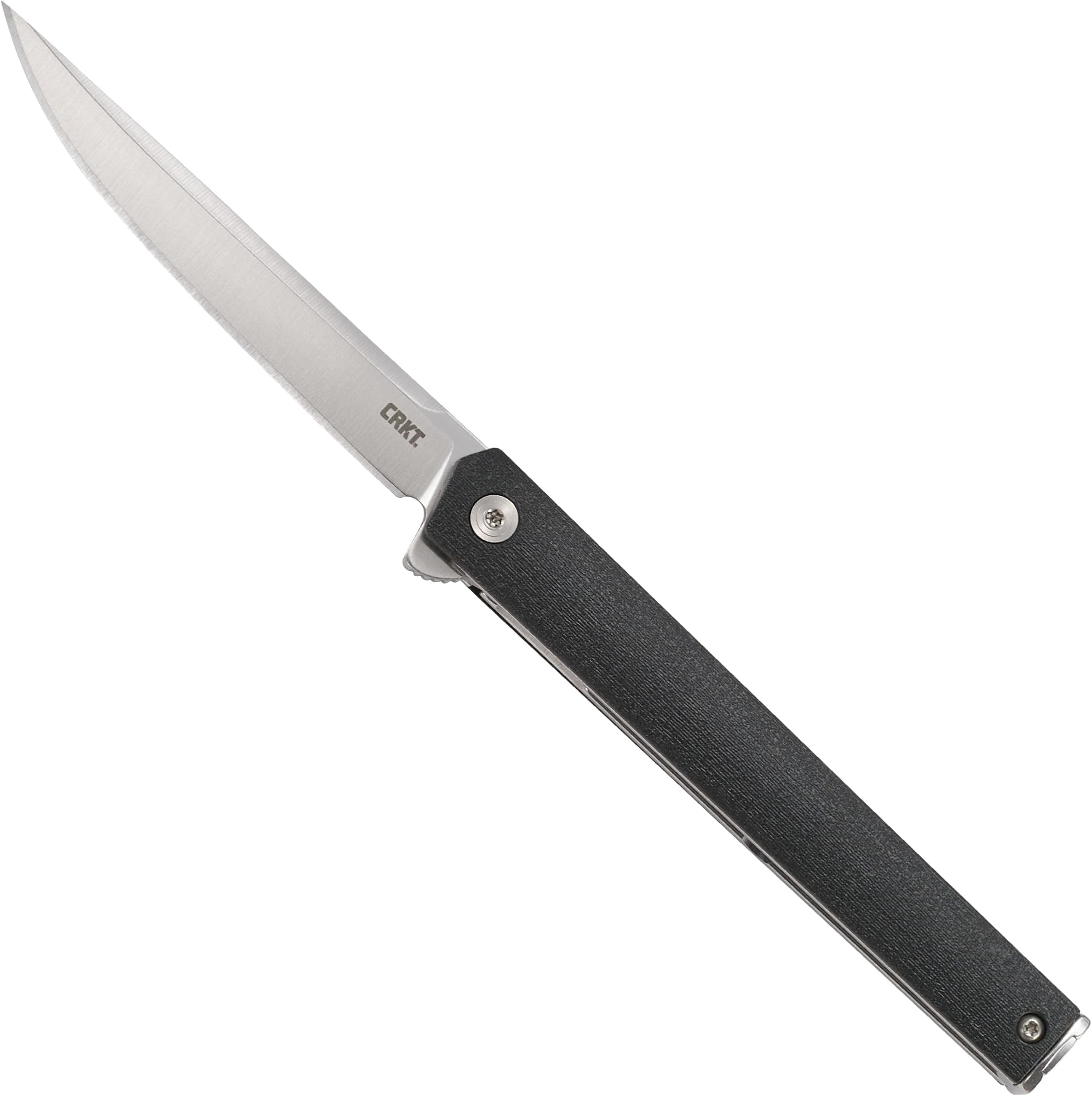 CEO Everyday Carry EDC Pocket Folding Knife with Liner Lock: AUS 8 Plain Edge Blade, Glass-Reinforced Nylon Handle, Reversible Pocket Clip, 7097