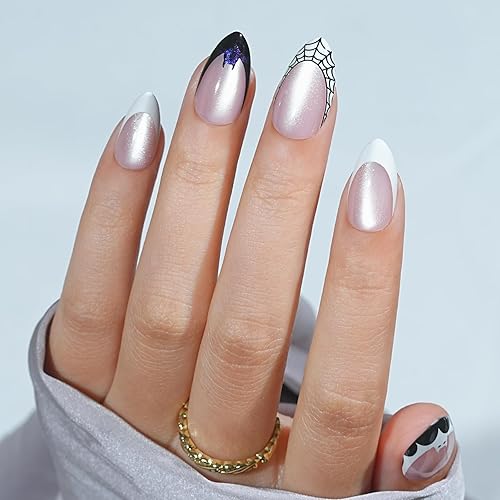 Miniatura 18 de Uñas a Presión Cortas - Uñas a Presión Rojas de Ojo de Gato, Uñas Cuadradas Acrílicas Rojas con Pegamento para Uñas, Se Ajustan Perfectamente, Uñas