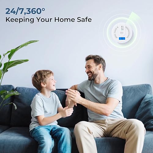 Miniatura 7 de Detectores de monóxido de carbono, detector de CO operado con batería con sensor sensible, pantalla digital y advertencia de sonido, detector de
