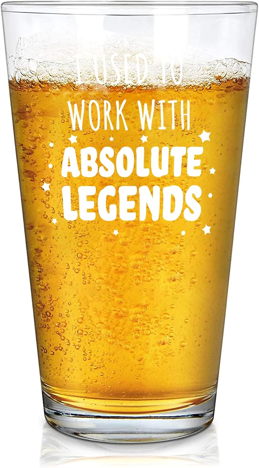 Panvola I Used To Work With Absolute Legends Beer Glass Mug 16oz