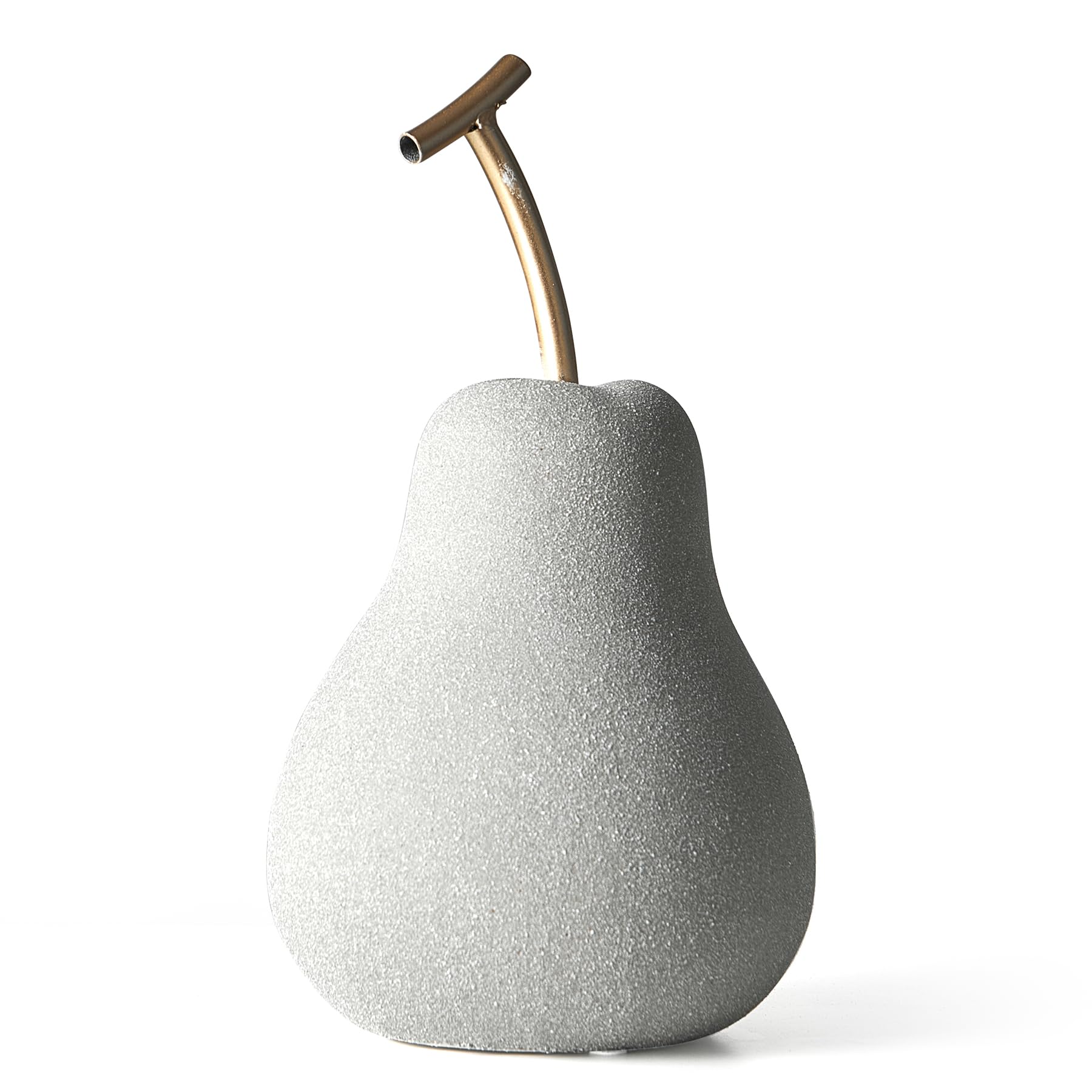 Pear Ceramic Statue Art Sculpture for Modern Home Decor Hand Painted Artificial Fruit Crafts Collectible Figurine Table Decorations for Living Room Office Shelf Desktop Accents