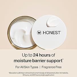 Honest Beauty Mini Hydrogel Cream with Hyaluronic Acid | Lightweight, Moisturizing Water Cream | Gentle for Sensitive Skin, Fragrance Free, Vegan | Travel Size, .57 fl oz