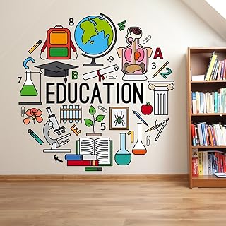Wallstick 'Stories in Book - Baby - Kids - Learning Education Nursery Pre School Kinder Garden Wall Sticker' (90 cm x 90 c Price In India
